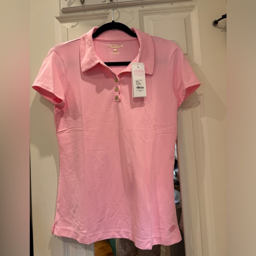 Lilly Pulitzer Luxletic Frida Scallop Polo UPF 50+